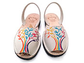 Photo of Hand-painted sandals / Tree 1