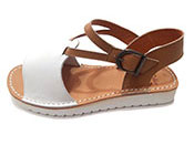Photo of Leather floor sandals Pino 2 model / White 1