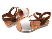 Photo of Leather floor sandals Pino 2 model / White 2
