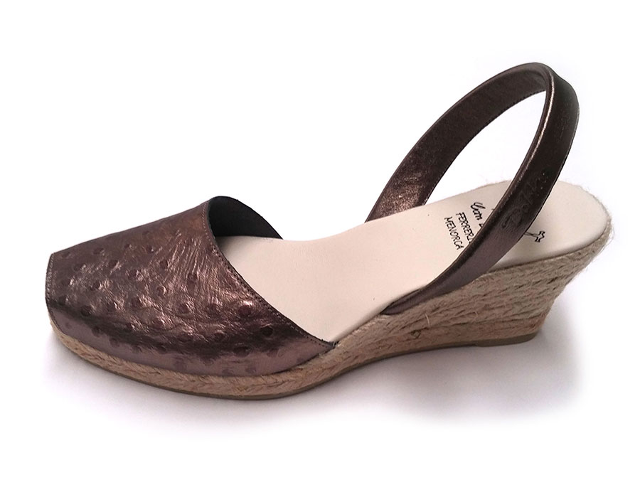 Photo of Wedge esparto sandals Model Ana 7cm / Copper