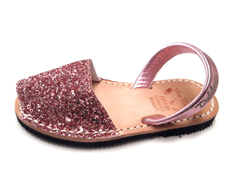 Photo of Ecologic sandals, light rubber floor  / Pink Glitter 