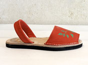 Photo of Hand-painted sandals / Red