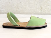 Photo of Hand-painted sandals / Pistachio