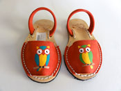 Photo of Hand-painted sandals / Red 1