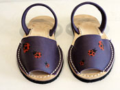 Photo of Hand-painted sandals / Violet Nubuck 2